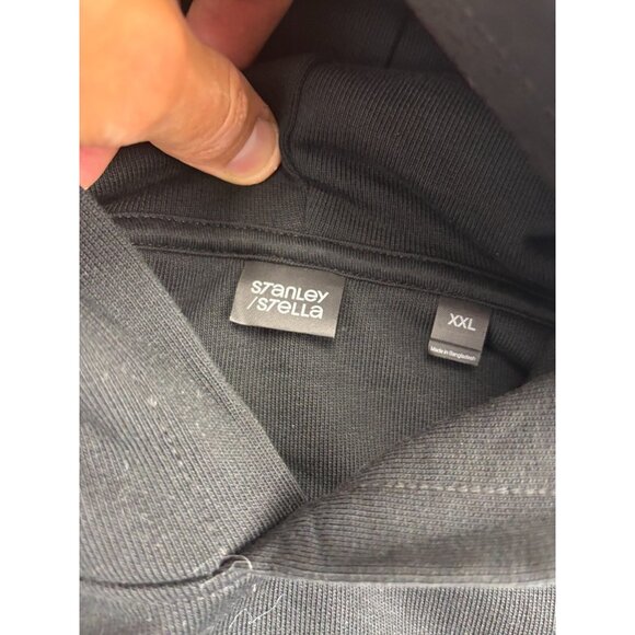 Stanley Stella Hoodie Men's XXL Black Fleece Maximus Pullover Sweatshirt - Picture 3 of 9